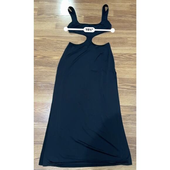 AGENT PROVOCATEUR Black & Gold cut out midi Christiana Cover Up Dress 6 - Picture 6 of 13